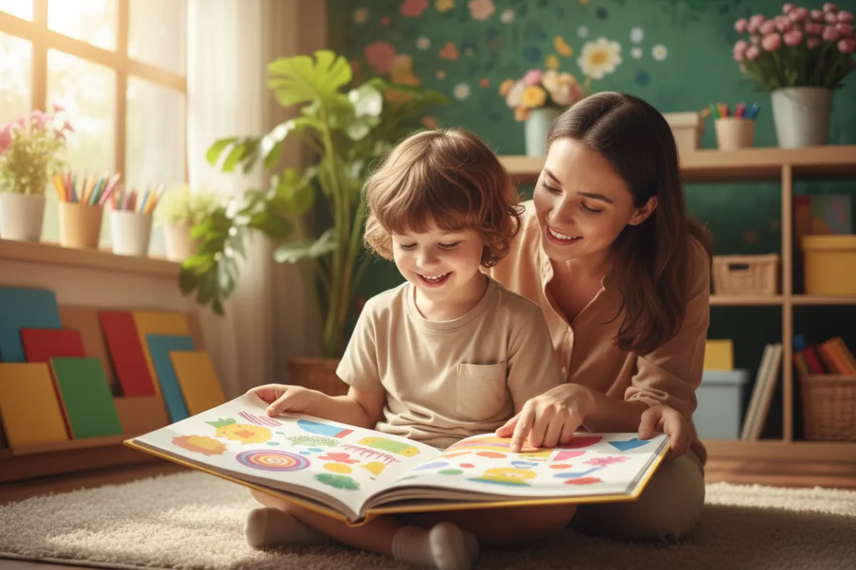 Mother and Child Reading together