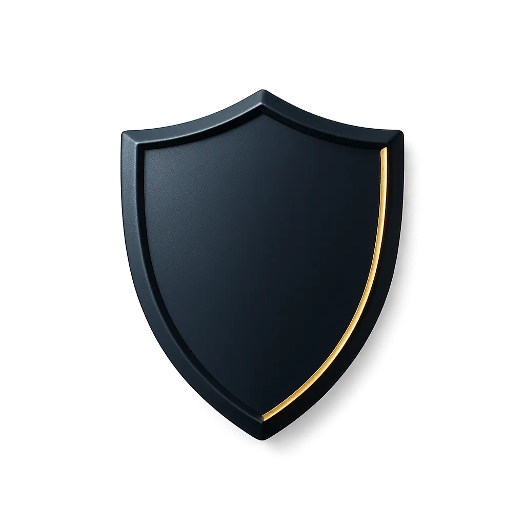 Visual trust emblem and shield graphic representing elite medical partnership