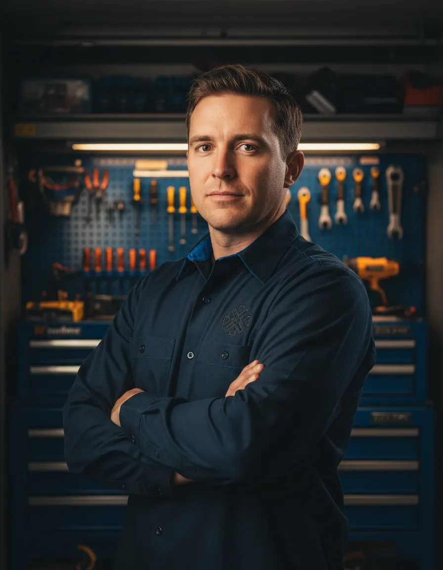 Kyle, Founder of Sellable Trades in a professional trade setting