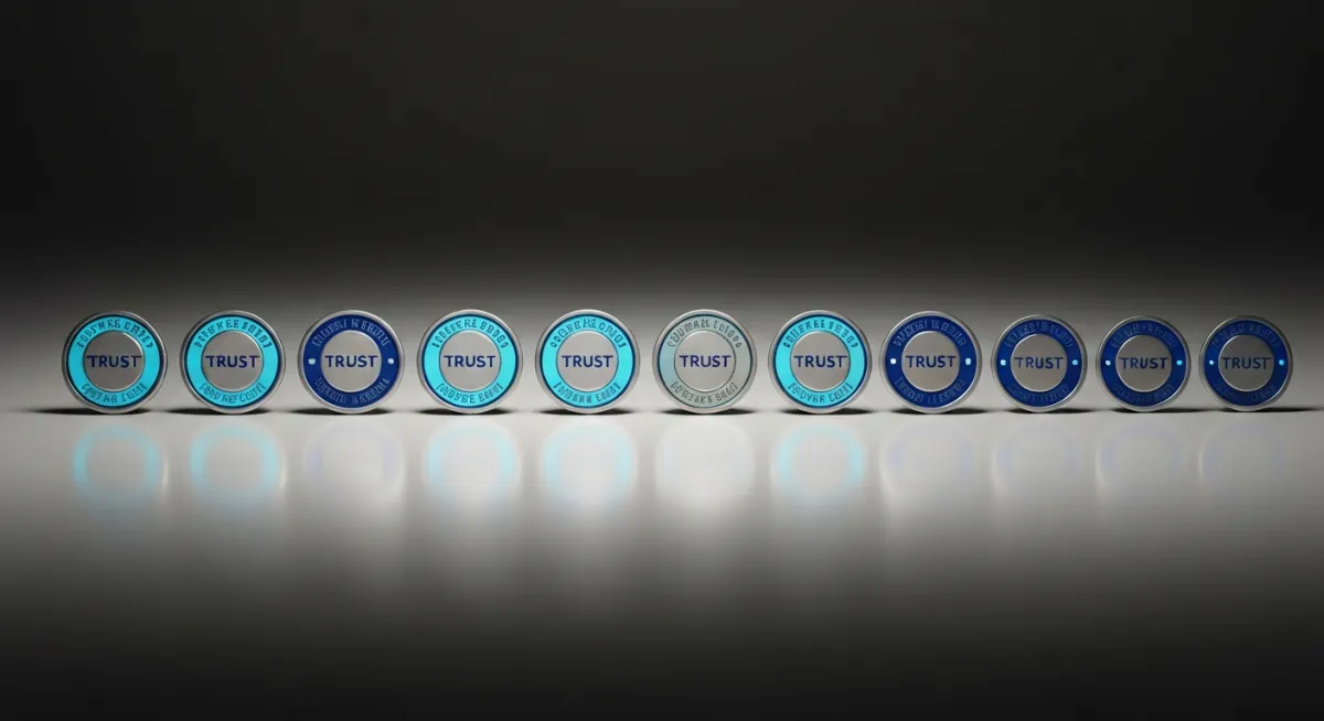 Trusted security badges ensuring safe intake process