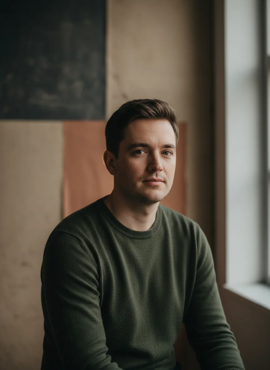 Soft natural portrait of Matthew McNab