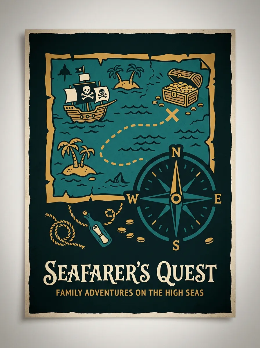 Blackbeard's Treasure Show Poster - Small Crown Productions & PIP Theatre