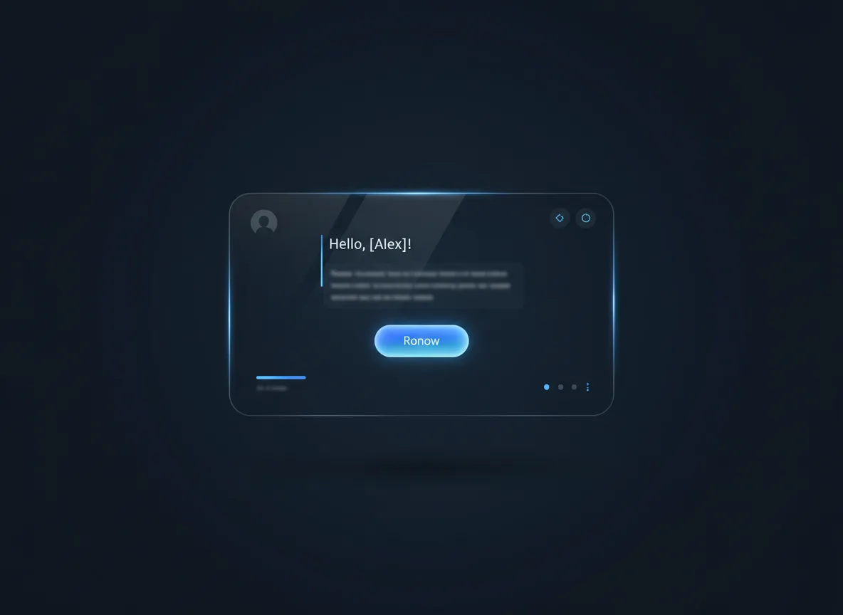 Sleek UI snippet showing a personalized text message request