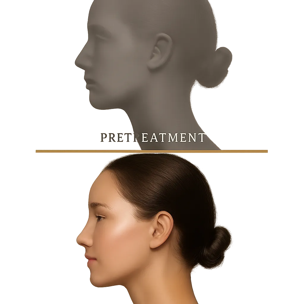Clinical before and after results comparison