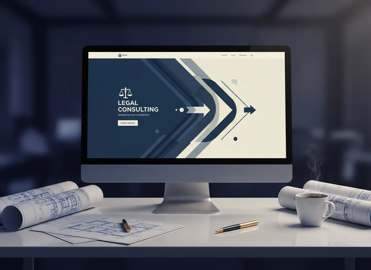 Custom website design sample for legal consulting business built by Pearl & Indigo Digital
