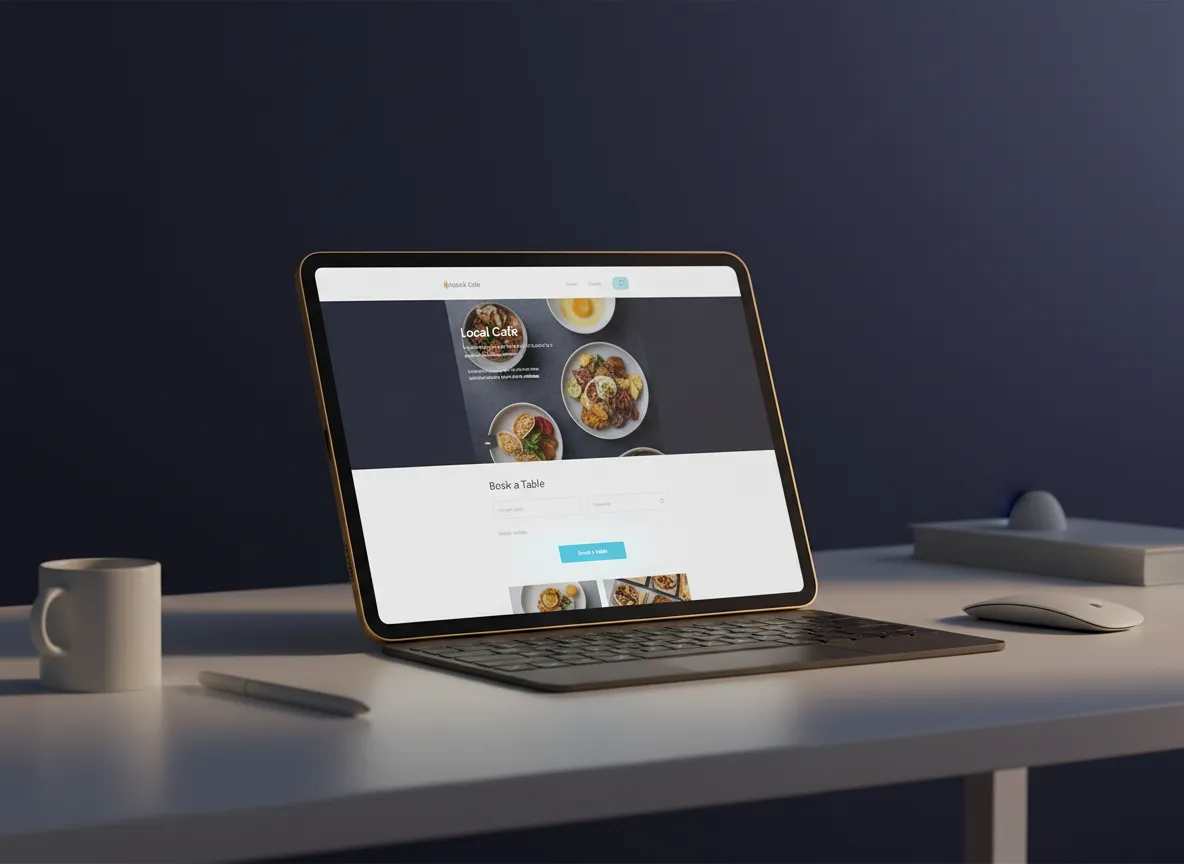 Custom website design sample for local cafe business built by Pearl & Indigo Digital