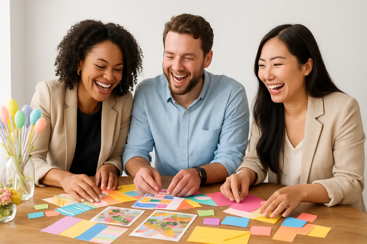 Our event planning team collaborating in the studio