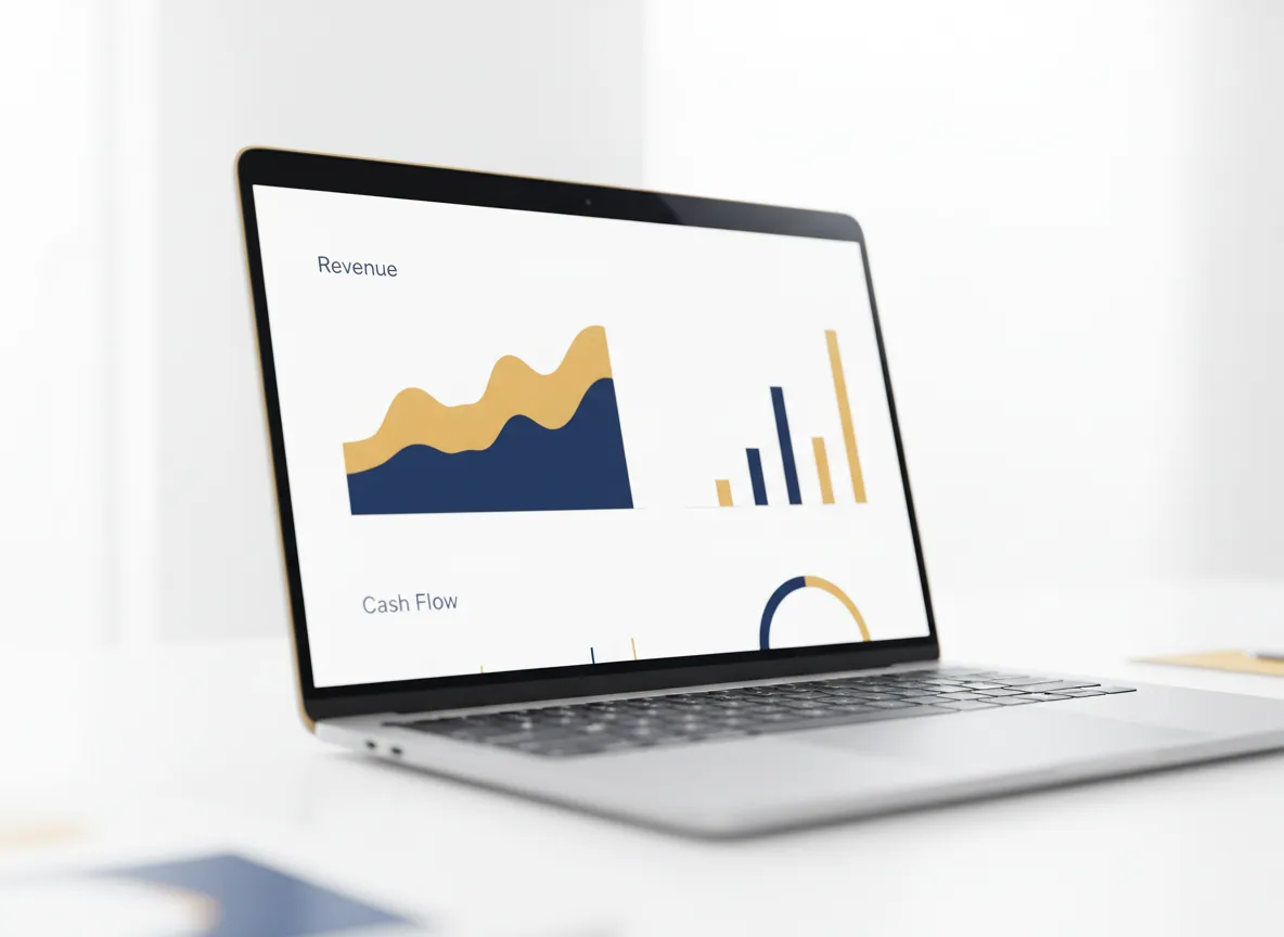 Working capital dashboard with charts