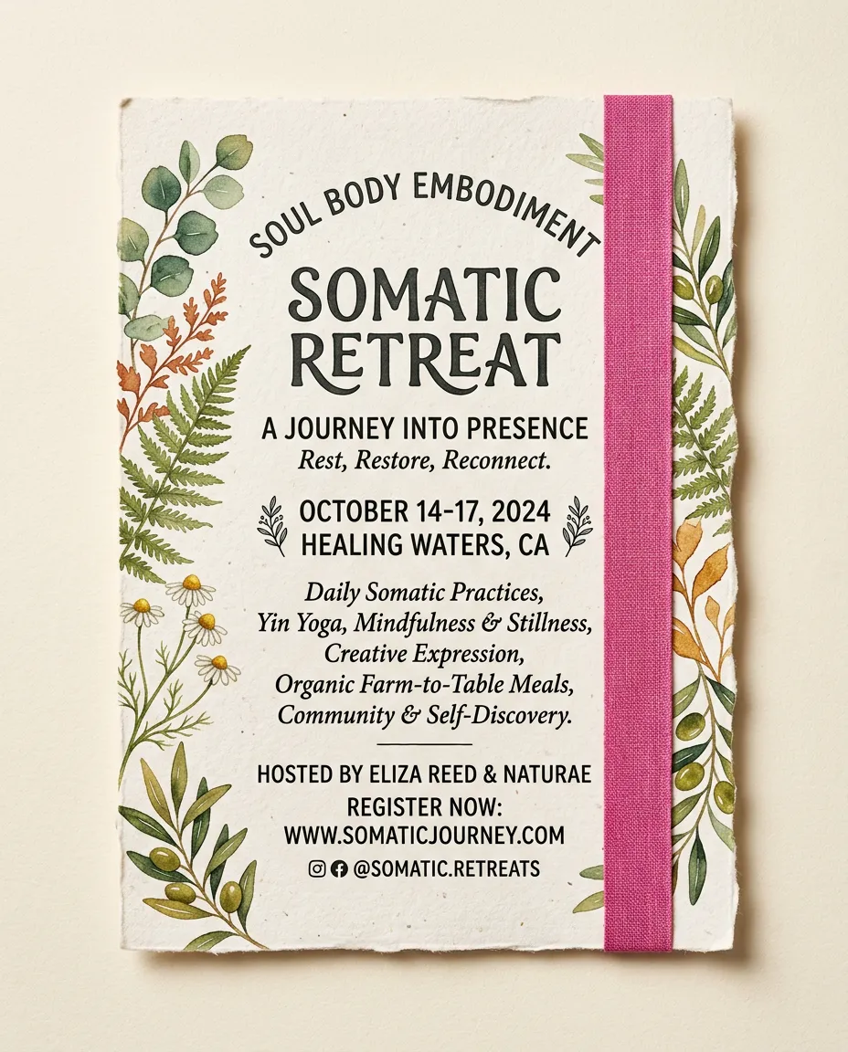 Somatic Healing Retreat Flyer