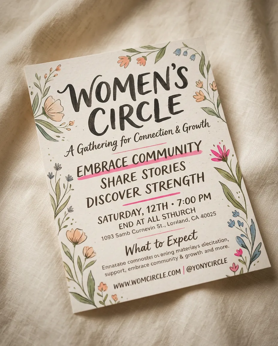 Women's Circle Workshop Flyer