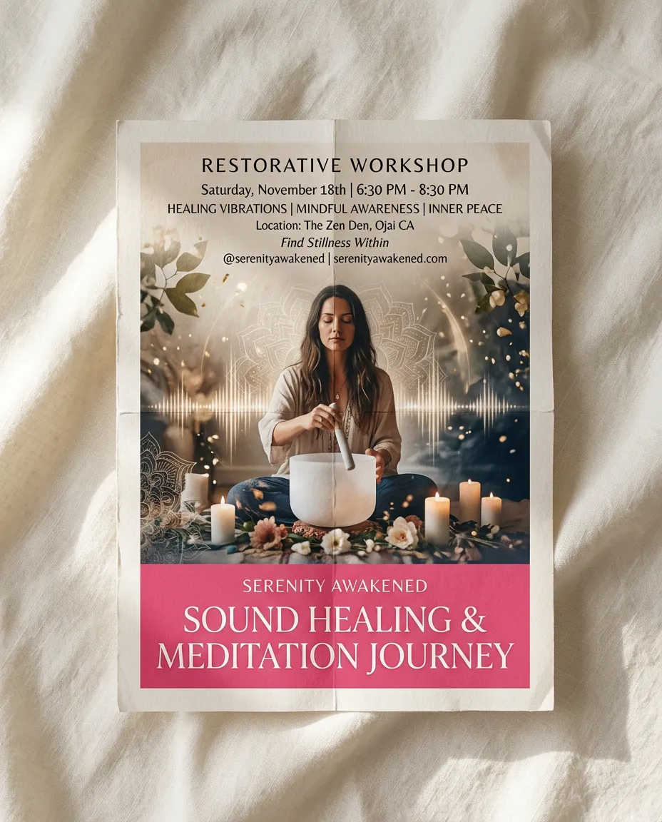 Sound Healing & Meditation Flyer