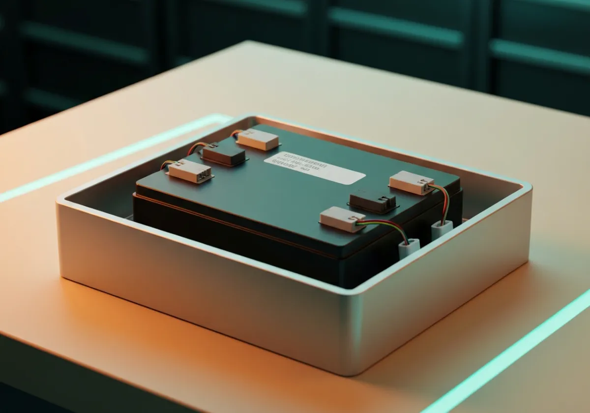 Macro view of lithium battery isolation