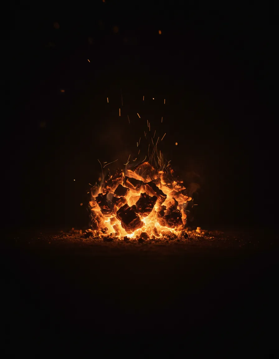 Abstract dark embers texture representing privilege