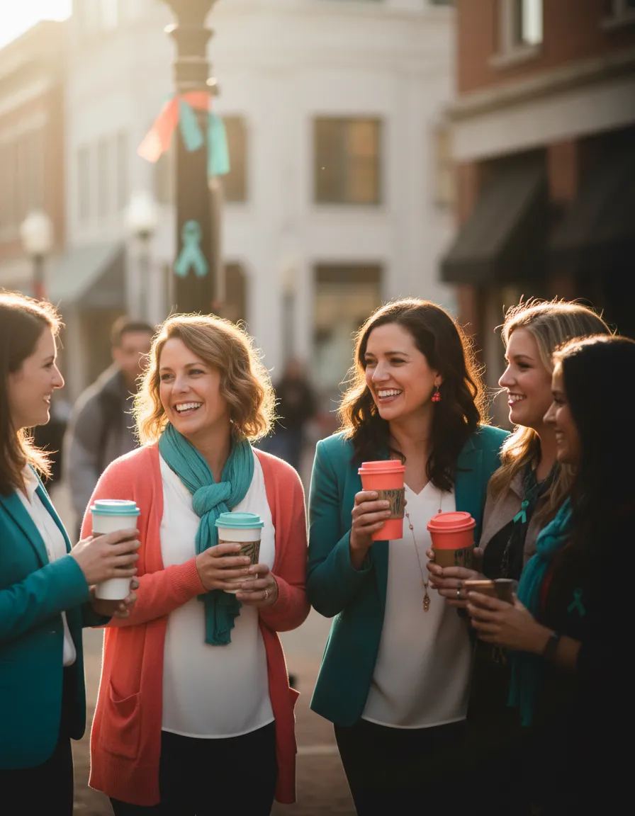 Women networking and enjoying a local Augusta event together