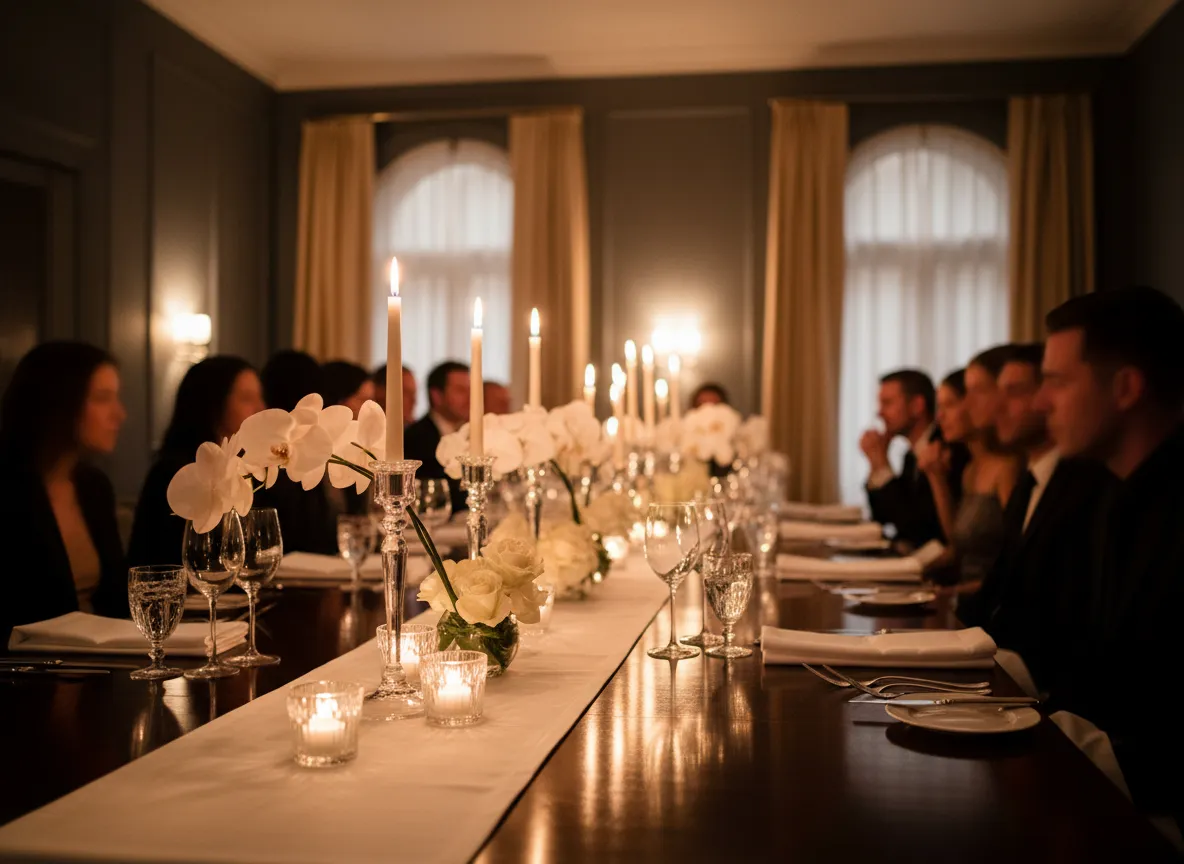 Elegant private dinner celebration