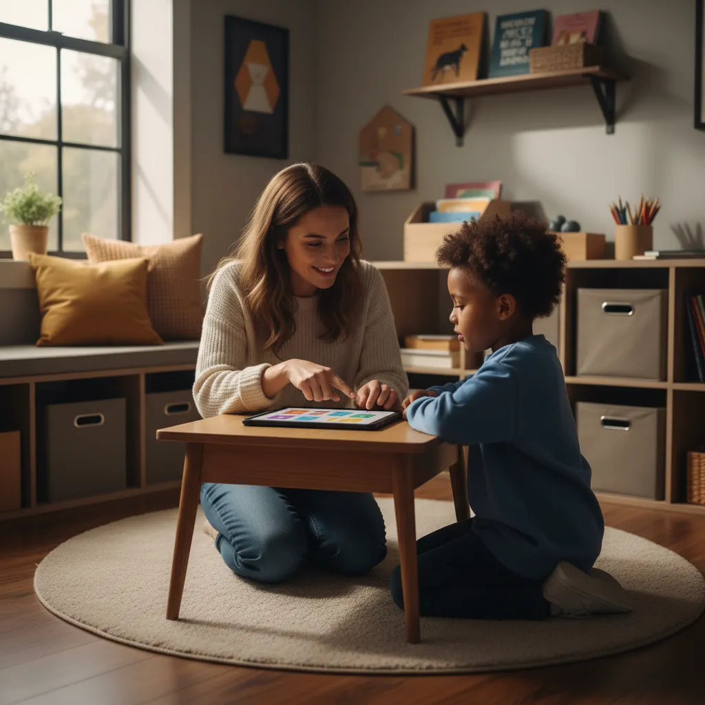 A supportive and inclusive learning environment with an educator and student