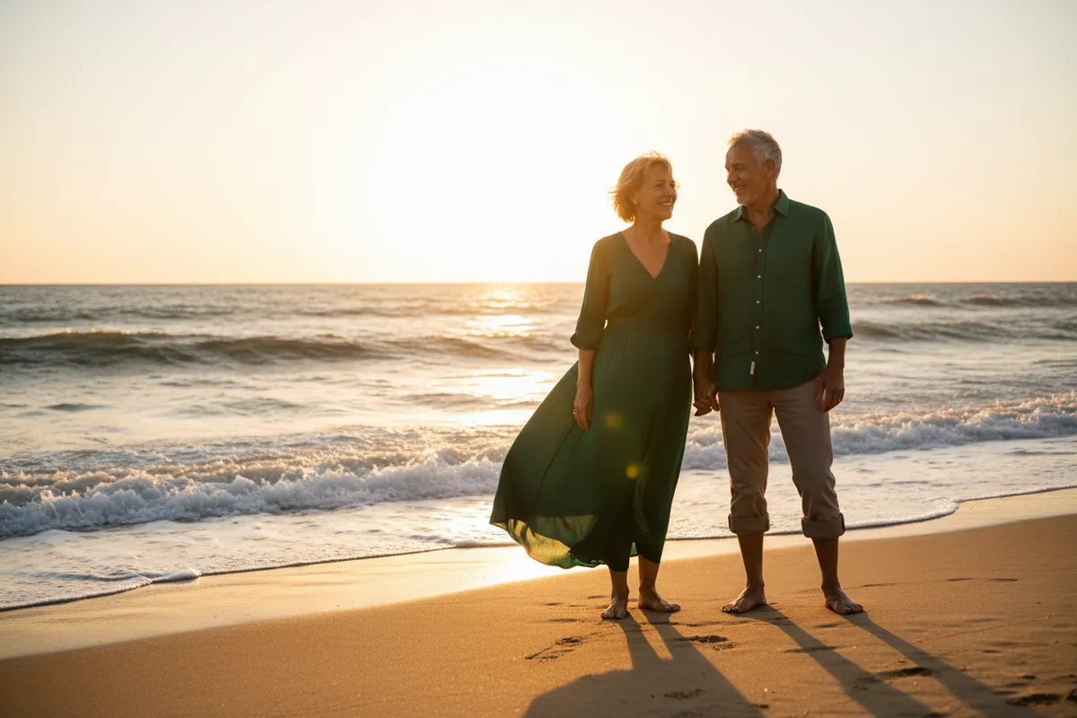 Older couple on the beach