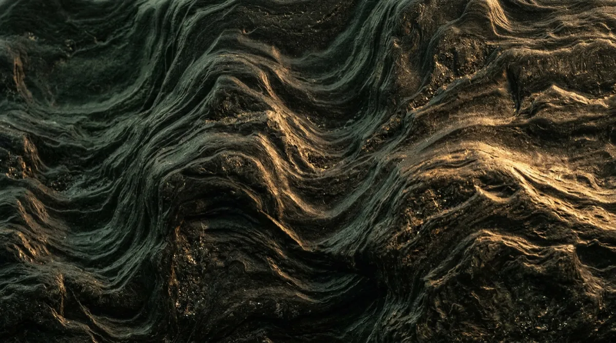 Abstract undulating mineral textures in soft warm neutrals