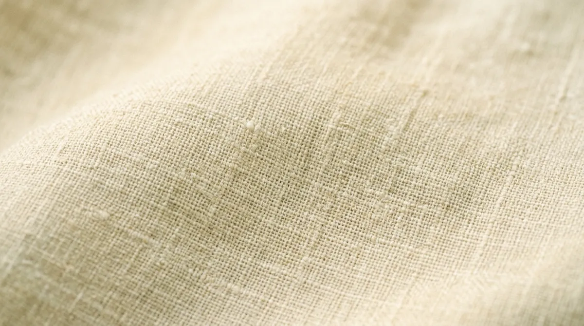 Abstract delicate micro-textures and soft cellular light gradients on fine linen