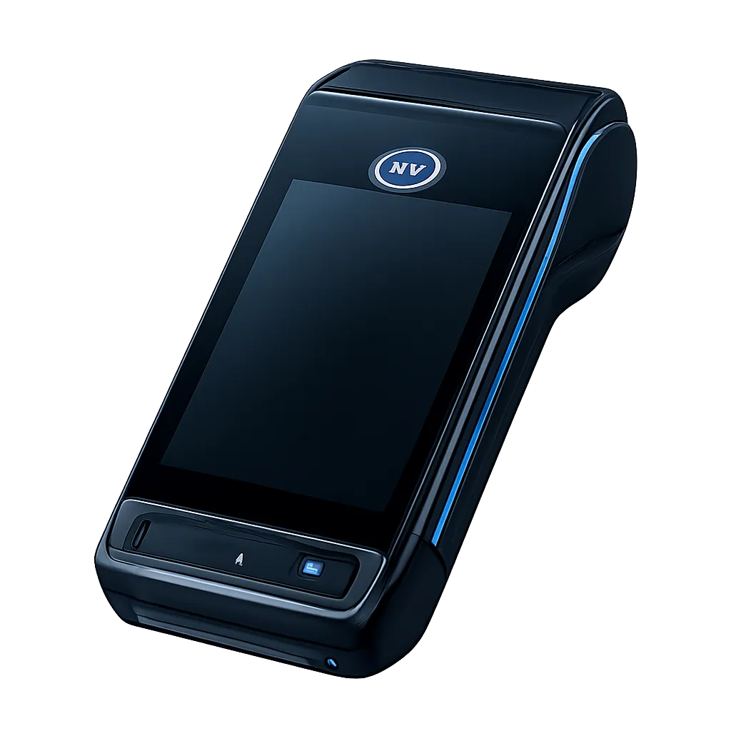 Modern contactless payment terminal and high-speed point of sale transaction processing hardware