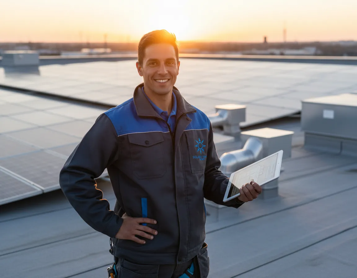 Solar panel installation professional