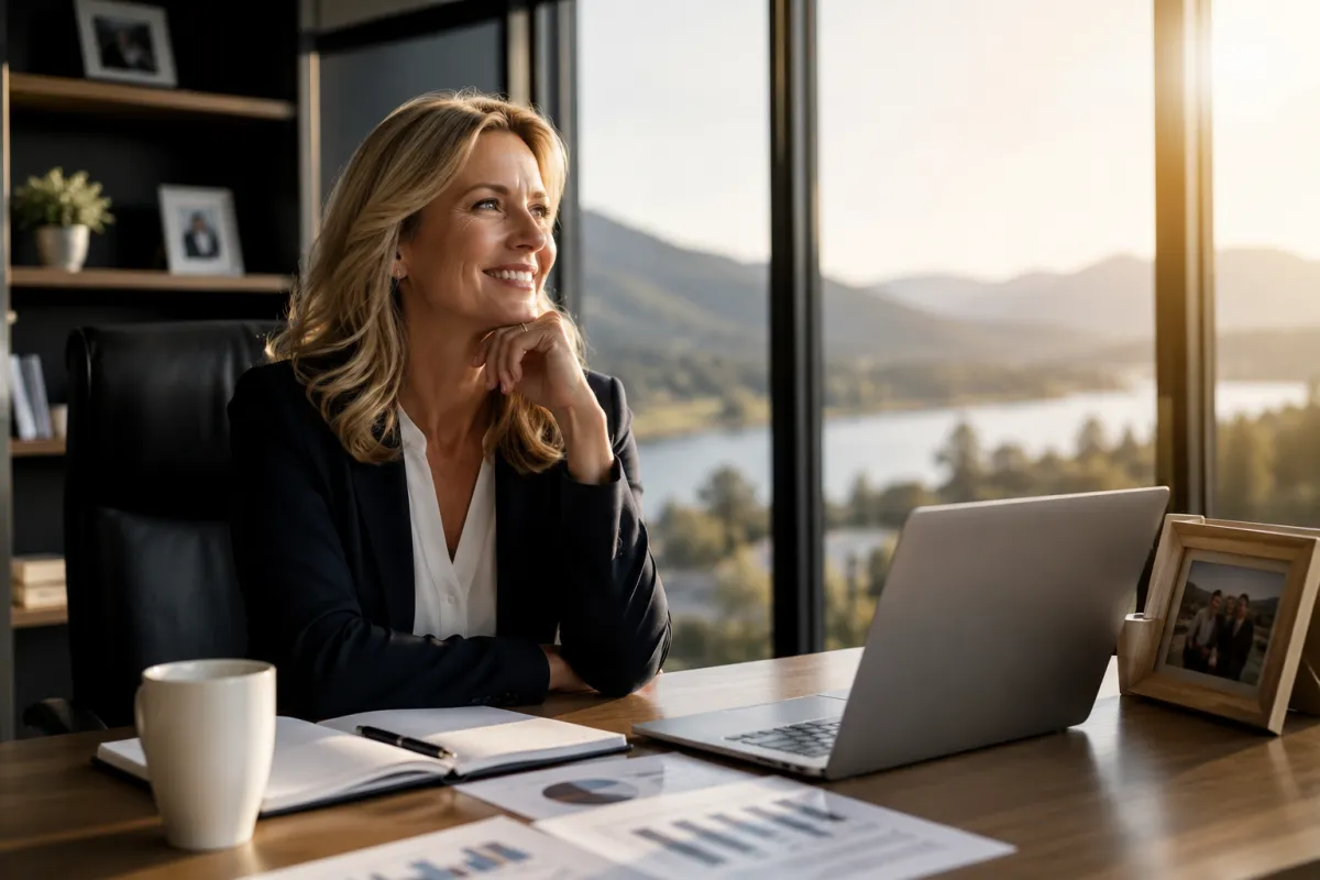 Business owner at desk