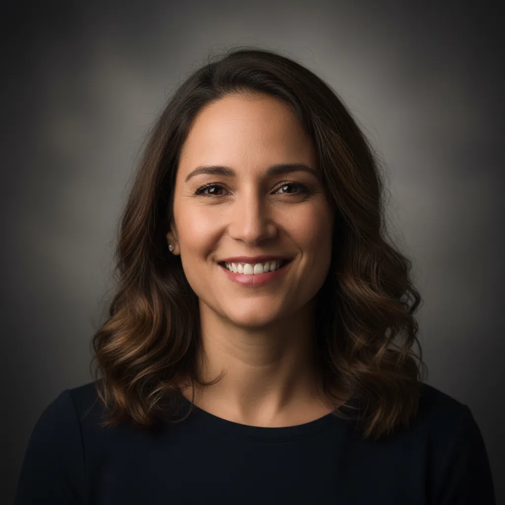 Retrato 1:1 de mujer adulta de 37 años, avatar de testimonio de María