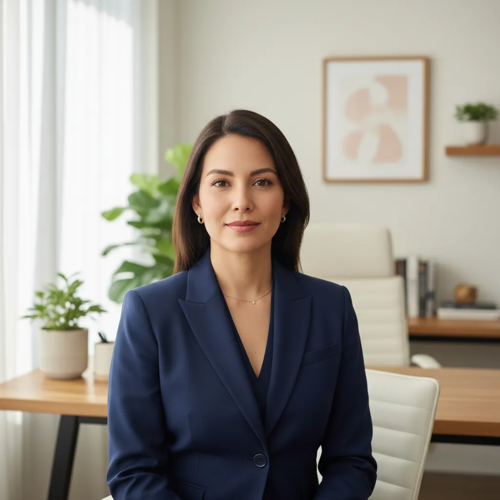 Retrato profesional de Sandy Paola, agente local de seguros médicos en Quito