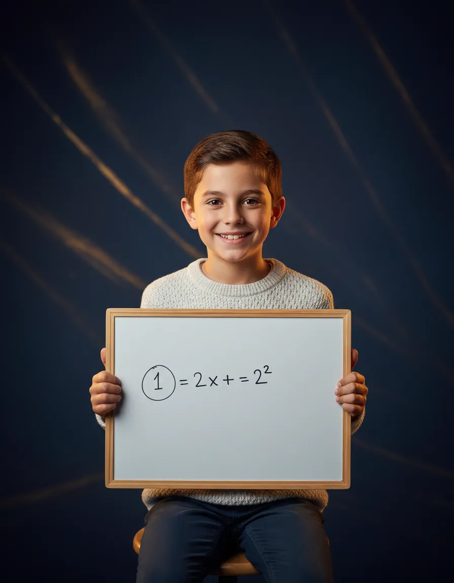 A student demonstrating genuine confidence after understanding a complex maths concept