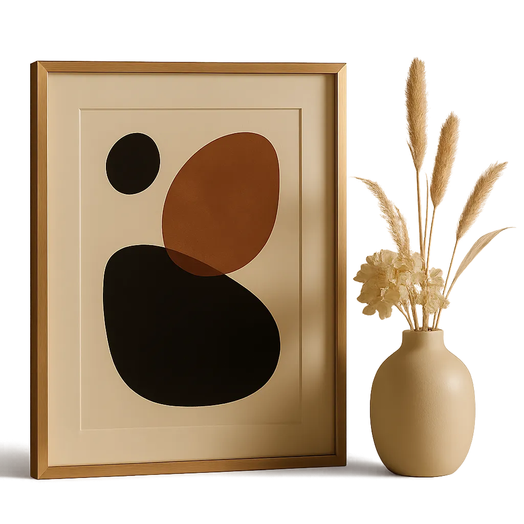 Cinematic contemporary living space featuring Scripture art