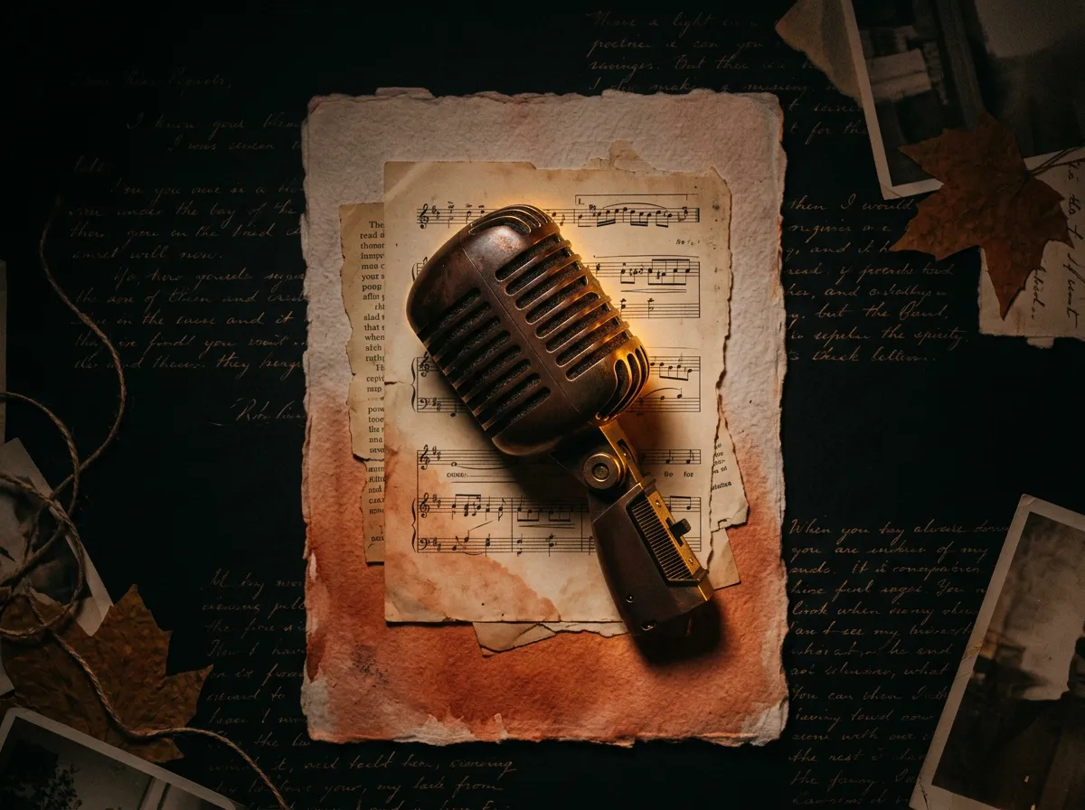 Warm atmospheric cover art for The Ground Beneath spoken word charge
