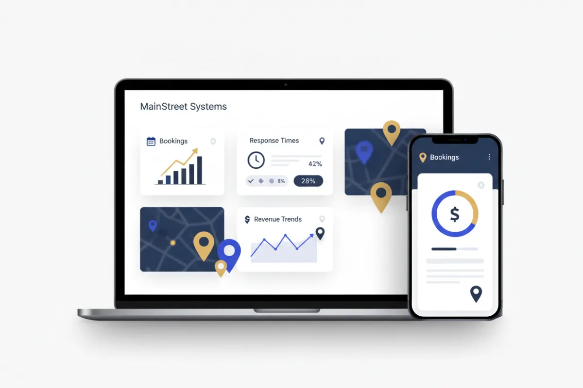 MainStreet Systems CRM Dashboard and Pipeline view with active growth indicators