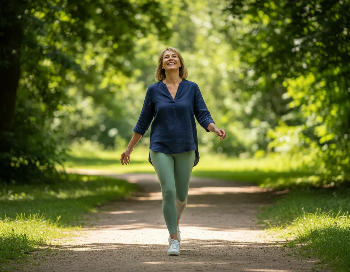 Happy healthy person outdoors