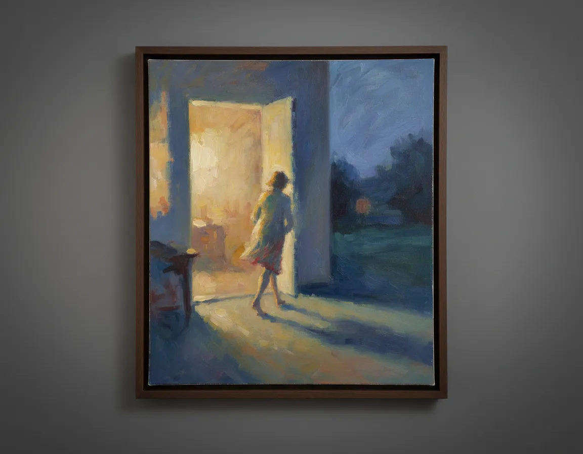 Leaving the Party Early — artwork by Delia Pring, commission example or available work