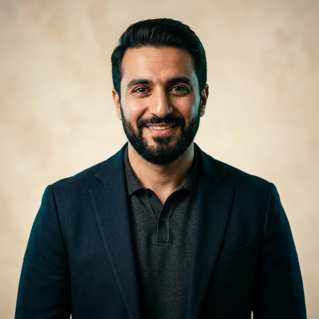 Portrait of Tariq Al-Mansoor, Tech Incubator Founder