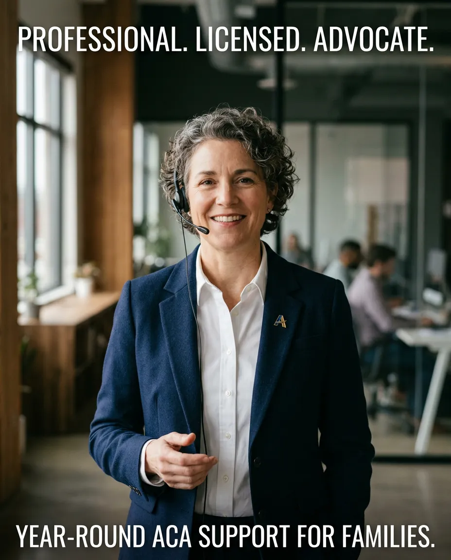 Licensed health insurance broker on the phone consulting a policyholder with expertise