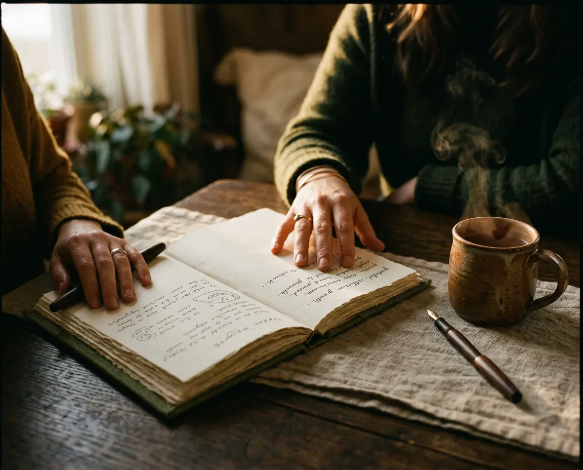 Reflective somatic journaling and intuitive stillness session