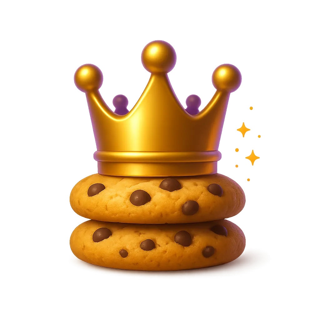 Decorative royal cookie and crown motif