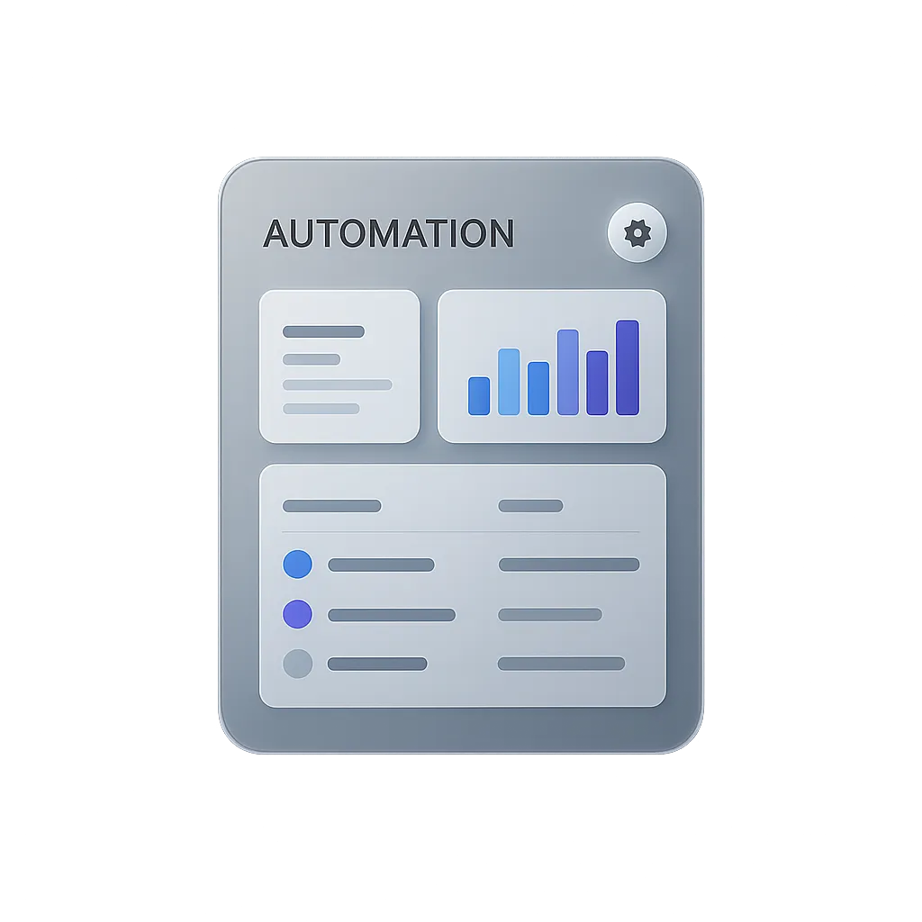 AI Glass Dashboard automated backend visualization