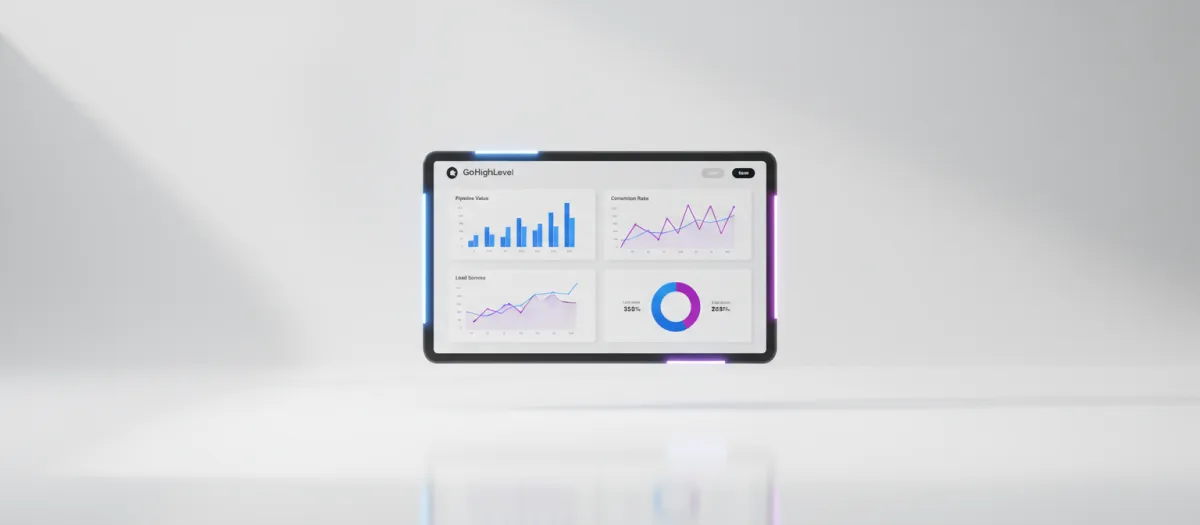 GoHighLevel CRM Dashboard Mockup