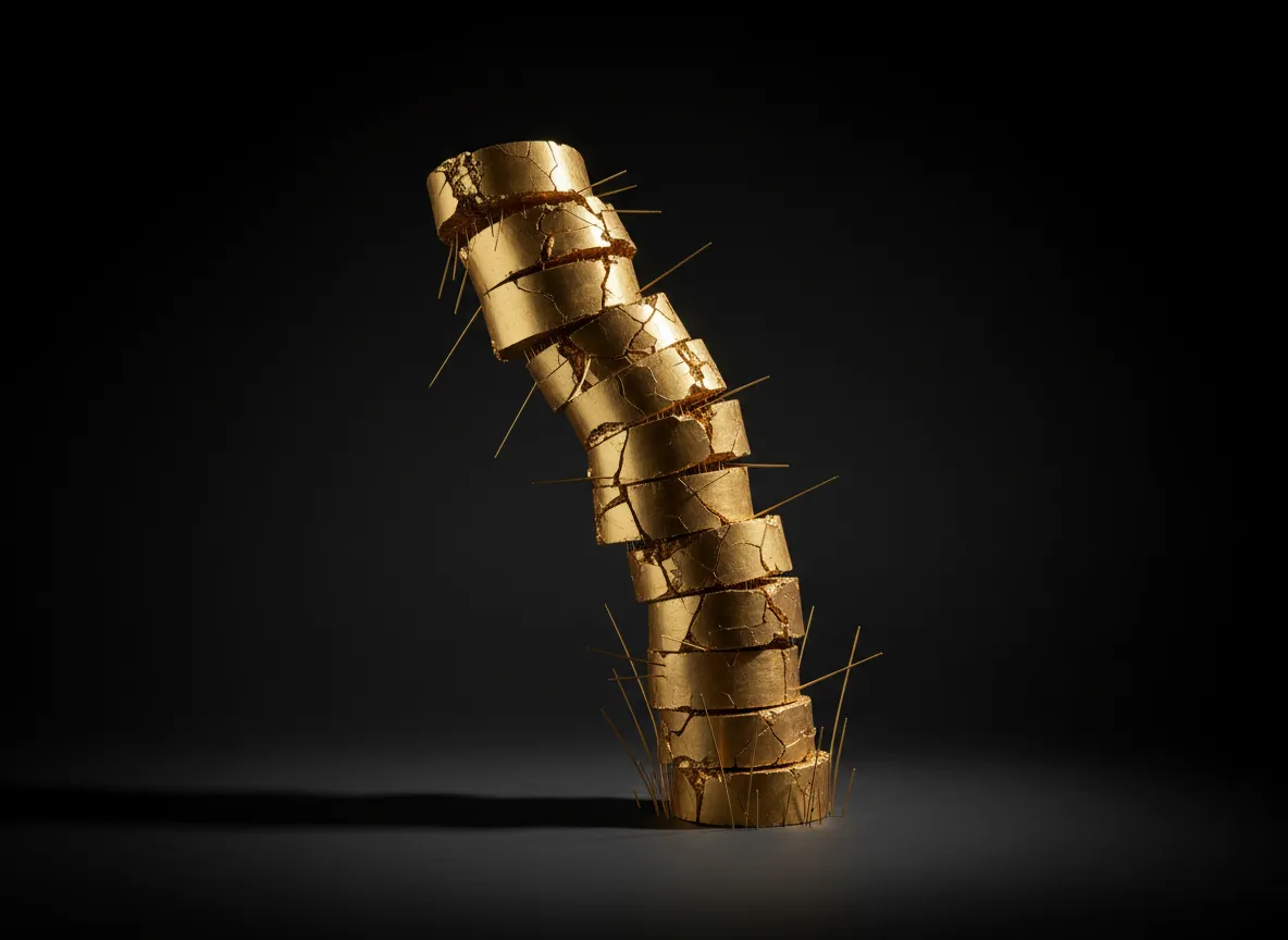 Golden pillar representing foundation