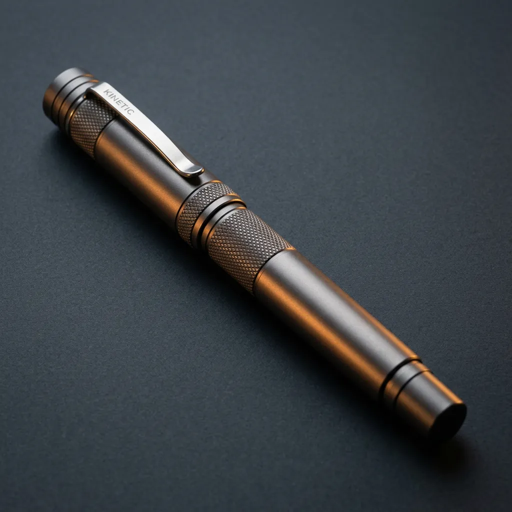 Precision machined solid anodized aluminum fountain pen