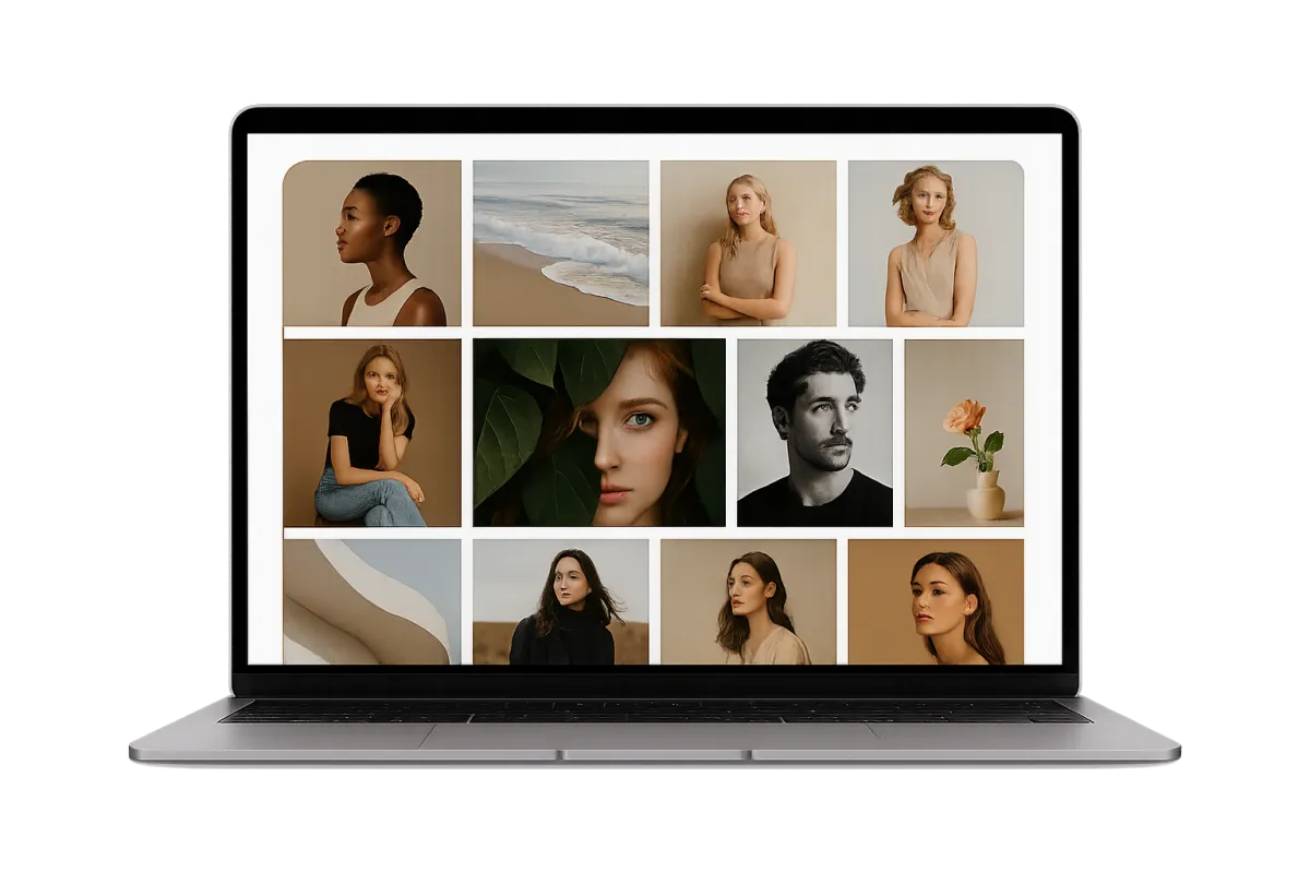 Example of an elegant portfolio website layout