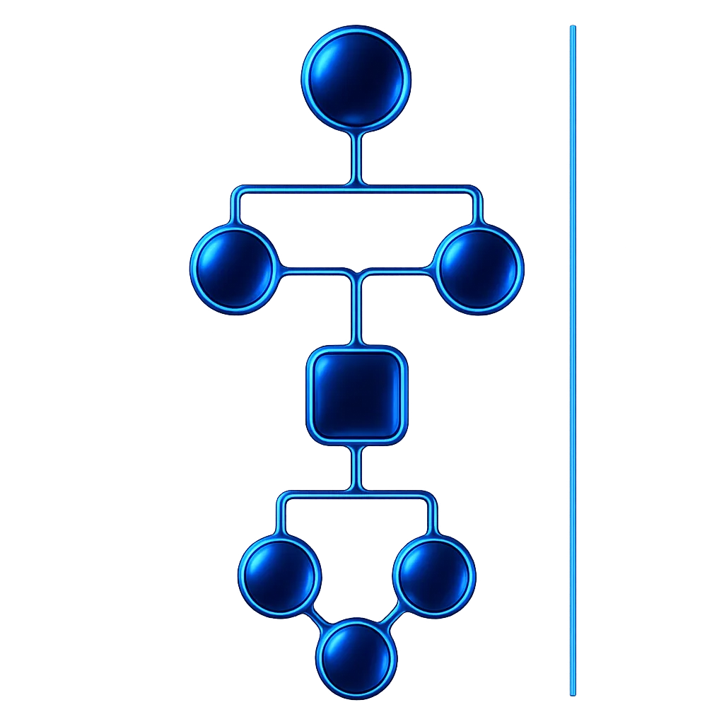 Visual workflow node diagram showing traffic routing to landing page, CRM, and automation.