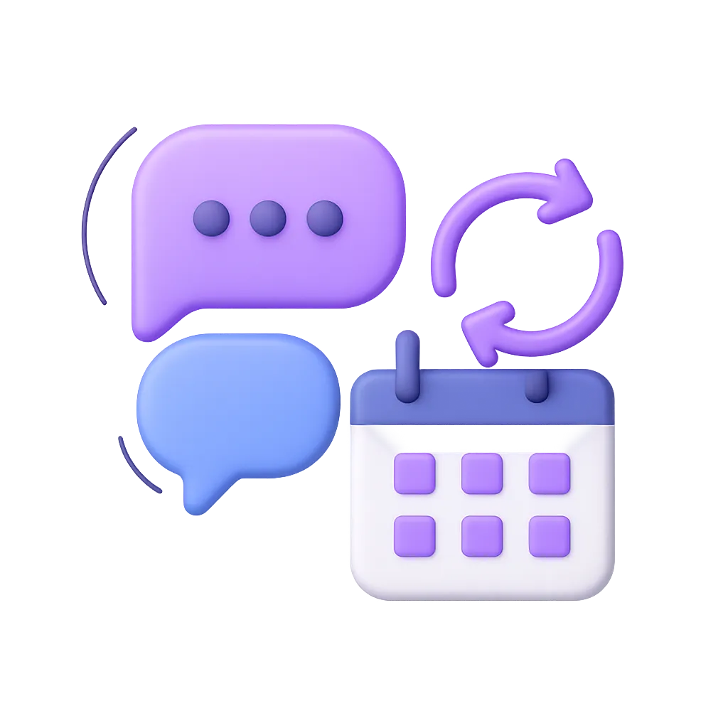 Abstract vector illustration of seamless communication workflow and data sync
