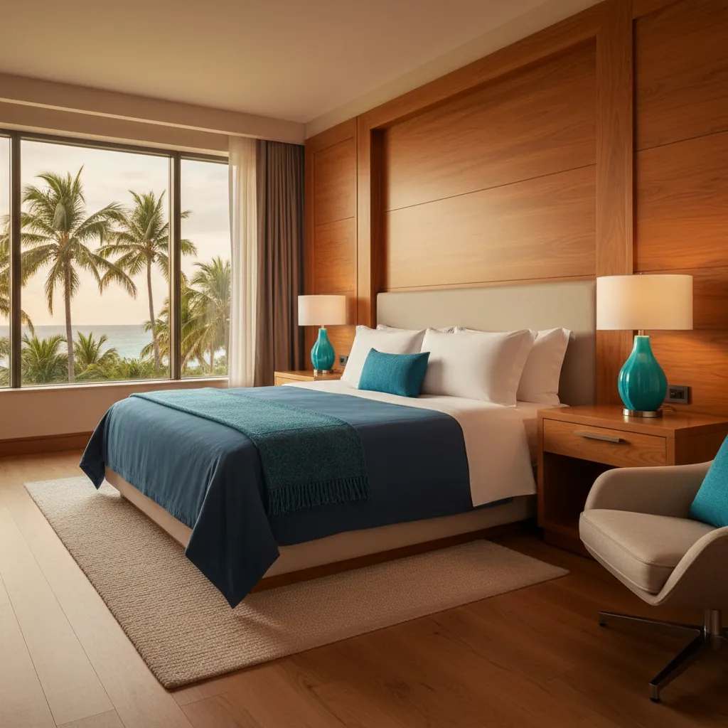 Comfortable private patient room with a tropical view at Hospital Cemesa Roatán