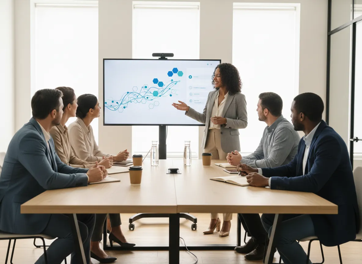 Team in an AI training workshop