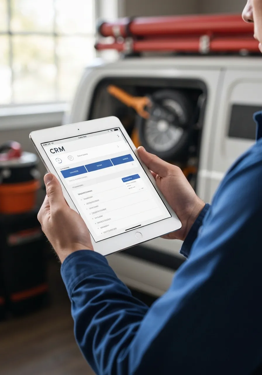 Modern CRM dashboard displaying lead reactivation integrated into an HVAC service environment