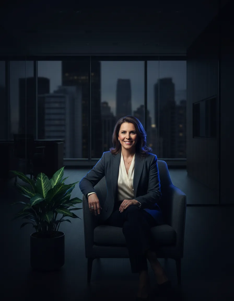 Confident business owner in modern environment