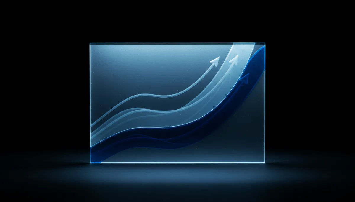 Financial forecasting charts on a tablet